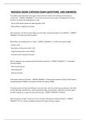 NUR1025 EXAM 3 REVIEW EXAM QUESTIONS AND ANSWERS