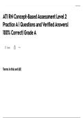 ATI RN Concept-Based Assessment Level 2 Practice A &vert; Questions and Verified Answers&vert; 100&percnt; Correct&vert; Grade A