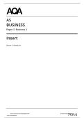 AQA AS LEVEL MAY JUNE 2025 BUSINESS PAPER 2 INSERT
