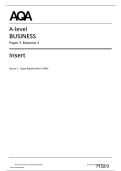 AQA A LEVEL MAY JUNE 2025 BUSINESS PAPER 3 INSERT