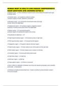 HUMAN BODY IN HEALTH AND DISEASE COMPREHENSIVE EXAM QUESTIONS AND ANSWERS RATED A&plus;