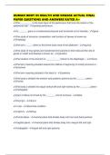HUMAN BODY IN HEALTH AND DISEASE ACTUAL FINAL PAPER QUESTIONS AND ANSWERS RATED A&plus;