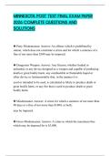 MINNESOTA POST TEST FINAL EXAM PAPER 2026 COMPLETE QUESTIONS AND SOLUTIONS