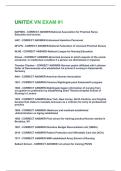 UNITEK VN EXAM &num;1 Questions And Answers With Verified Study Solutions Rated A&plus;