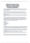NBCOT Practice Exam  Questions And Correct  Answers 2026&sol;2027
