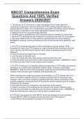 NBCOT Comprehensive Exam  Questions And 100&percnt; Verified  Answers 2026&sol;2027