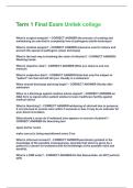 Term 1 Final Exam Unitek college Questions & Answers Solved 100&percnt; Correct&excl;&excl;