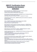 NBCOT Certification Exam  Questions And Answers  2026&sol;2027 