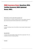 RIBO Insurance Exam Questions With Verified Answers&vert; 2026 Updated&vert; Score 100&percnt;