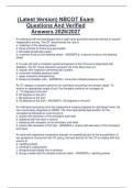 &lpar;Latest Version&rpar; NBCOT Exam  Questions And Verified  Answers 2026&sol;2027
