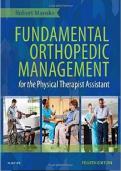 Latest Update 2026 &vert; Fundamental Orthopedic Management for the Physical Therapist Assistant Test Bank &lpar;4th Edition&rpar; &vert; Exam Prep &vert; Graded A&plus; &vert; Robert C&period; Manske