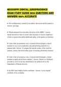 MISSISSIPPI DENTAL JURISPRUDENCE EXAM STUDY GUIDE 2026 QUESTIONS AND ANSWERS 100&percnt; ACCURATE
