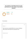 WGU D089 PRE- ASSESSMENT PRACTICE EXAM QUESTIONS WITH 100&percnt; CORRECT AND VERIFIED ANSWERS