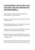 WALDEN UNIVERSITY NUR 6531 FINAL EXAM 1 FINAL PAPER 2026 QUESTIONS WITH ANSWERS GRADED A&plus;
