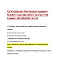 ICC Residential Mechanical Inspector Practice Exam Questions And Correct Answers &lpar;Verified Answers&rpar; 