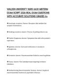 WALDEN UNIVERSITY NURS 6630 MIDTERM FINAL PAPER 2026 FULL EXAM QUESTIONS AND VERIFIED ANSWERS GRADED A&plus;
