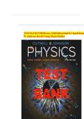 Latest Update 2026 &vert; Physics Test Bank &lpar;12th Edition&rpar; &vert; Exam Prep &vert; Graded A&plus; &vert; John D&period; Cutnell&comma; Kenneth W&period; Johnson & David Young
