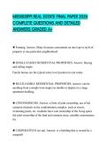MISSISSIPPI REAL ESTATE FINAL PAPER 2026 COMPLETE QUESTIONS AND DETAILED ANSWERS GRADED A&plus;
