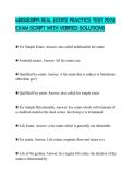 MISSISSIPPI REAL ESTATE PRACTICE TEST 2026 EXAM SCRIPT WITH VERIFIED SOLUTIONS