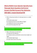 Alberta Mobile Crane Operator Specialty Exam  Telescopic Boom Questions And Correct  Answers &lpar;Verified Answers&rpar; Plus Rationales  2026 Q&A &vert; Instant Download Pdf