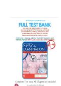 Test Bank for Seidel&rsquo;s Guide to Physical Examination&colon; An Interprofessional Approach&comma; 10th Edition &ndash; Jane W&period; Ball &vert; Latest Update 2026 &vert; Exam Q&A PDF