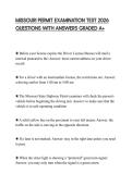 MISSOURI PERMIT EXAMINATION TEST 2026 QUESTIONS WITH ANSWERS GRADED A&plus;