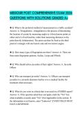 MISSOURI POST COMPREHENSIVE EXAM 2026 QUESTIONS WITH SOLUTIONS GRADED A&plus;