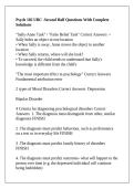 Psych 102 UBC -Second Half Questions With Complete Solutions