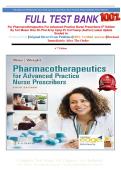 FULL TEST BANK For Pharmacotherapeutics For Advanced Practice Nurse Prescribers 6th Edition By Teri Moser Woo Rn Phd Arnp Cpnp-Pc Cnl Faanp &lpar;Author&rpar; Latest Update Graded A&plus;