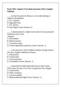 Psych 2010- Chapter 8 Test Bank Questions With Complete Solutions