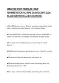 MISSOURI STATE NURSING HOME ADMINISTRATOR ACTUAL EXAM SCRIPT 2026 EXAM QUESTIONS AND SOLUTIONS