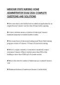 MISSOURI STATE NURSING HOME ADMINISTRATOR EXAM 2026 COMPLETE QUESTIONS AND SOLUTIONS