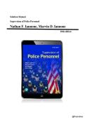 Solution Manual -  Supervision of Police Personnel&comma; 10th Edition by Nathan F&period; Iannone &vert; All Chapters&period;