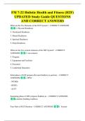 FM 7-22 Holistic Health and Fitness &lpar;H2F&rpar;  UPDATED Study Guide QUESTIONS  AND CORRECT ANSWERS 
