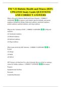 FM 7-22 Holistic Health and Fitness &lpar;H2F&rpar;  UPDATED Study Guide QUESTIONS  AND CORRECT ANSWERS 