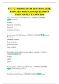 FM 7-22 Holistic Health and Fitness &lpar;H2F&rpar;  UPDATED Study Guide QUESTIONS  AND CORRECT ANSWERS 