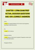 CHAPTER 1 CPMA EXAM PREP ACTUAL 2026 QUESTIONS AND 100&percnt; CORRECT ANSWERS