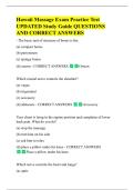 Hawaii Massage Exam Practice Test  UPDATED Study Guide QUESTIONS  AND CORRECT ANSWERS