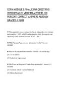 CDFM MODULE 2 FINAL EXAM QUESTIONS  WITH DETAILED VERIFIED ANSWERS 100  PERCENT CORRECT ANSWERS ALREADY  GRADED A PLUS 