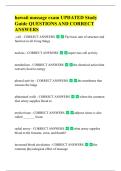 hawaii massage exam UPDATED Study  Guide QUESTIONS AND CORRECT  ANSWERS