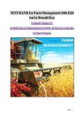  Farm Management 10th Edition Test Bank &vert; 2025 Financial Planning & Agribusiness Exam Prep