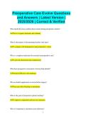 Preoperative Care Evolve Questions and Answers &vert; Latest Version &vert; 2025&sol;2026 &vert; Correct & Verified