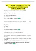 BLS CPR exam questions -2 UPDATED  Study Guide QUESTIONSAND  CORRECT ANSWSER 