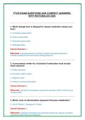 PTCB EXAM QUESTIONS AND CORRECT ANSWERS WITH RATIONALES 2026