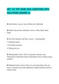 MKT 315 TEST BANK 2026 QUESTIONS WITH SOLUTIONS GRADED A&plus;
