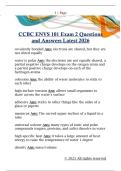 CCBC ENVS 101 Exam 2 Questions  and Answers Latest 2026 