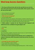 EPIC ADULT MED SURG NURSE QUESTIONS WITH 100&percnt; CORRECT SOLUTIONS  GUARANTEED SUCCESS&period;