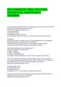 ACS CHEMISTRY FINAL PRACTICE CONCEPTUAL QUESTIONS & ANSWERS