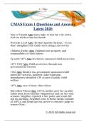 CMAS Exam 1 Questions and Answers  Latest 2026 