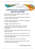 CMAS 258 exam 1 Questions and  Answers Latest 2026